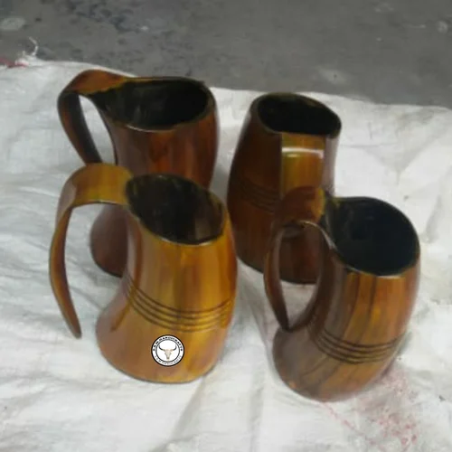 Ring carbon Viking drinking horn mug