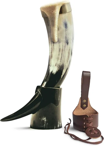 Indian Drinking Horn Stand Viking Beer