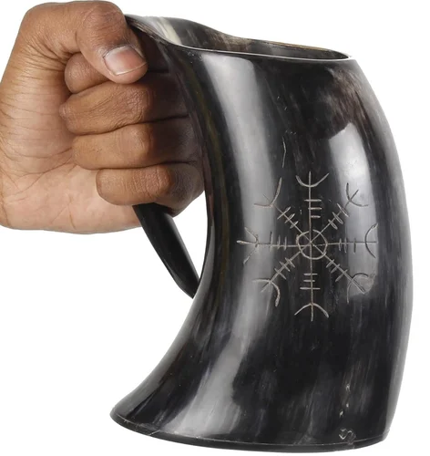 Finished horn mug
