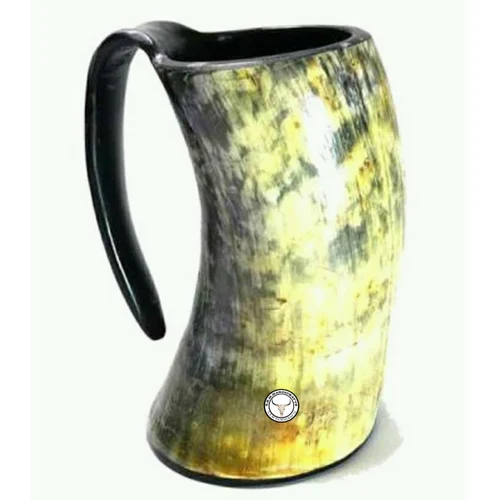 Horn mug drinking African white spot