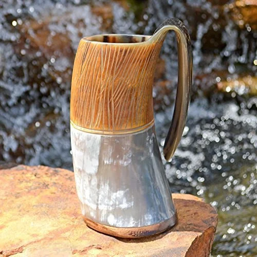 Carving horn mug