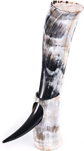 Handmade African ox drinking Horn glass stand