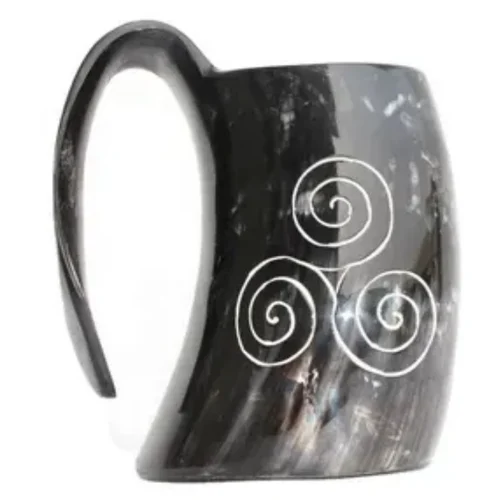 Carving horn mug