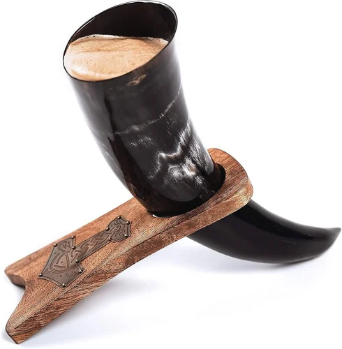Viking real ox horn stand