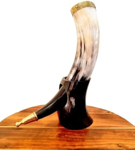 Viking drinking Horn stand Ox