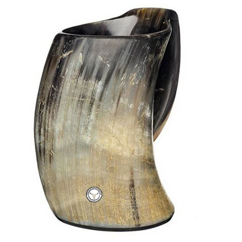 Natural finish 600 ml drinking horn mug