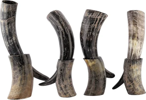 Leather horn Viking drinking horn