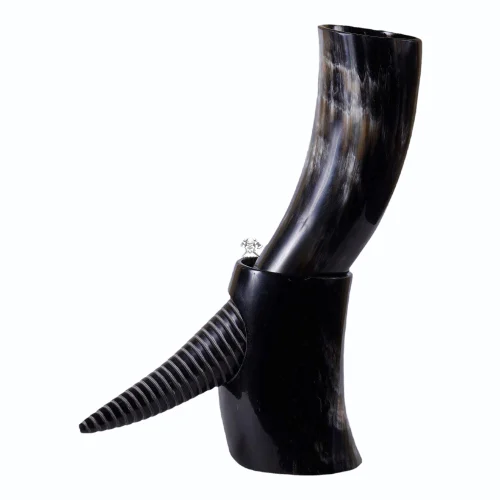 Black Horn Stand For Beer Viking Horn