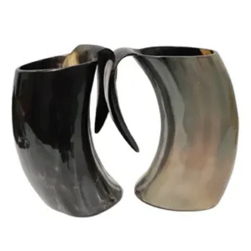 Natural finish horn mug